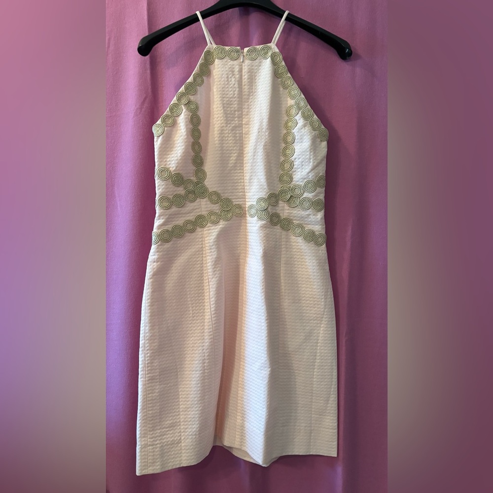 Lilly Pulitzer Pink Dress with Gold Detailing NWT size 0 - Picture 3 of 10
